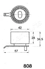 Tensioner, timing belt