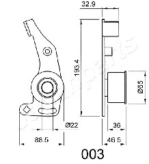 Tensioner, timing belt