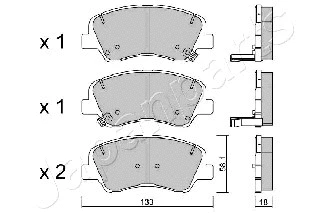 Brake Pad Set, disc brake (PA-H27AF)