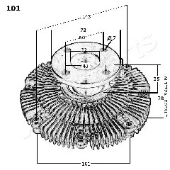Clutch, radiator fan