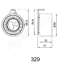 Tensioner, timing belt