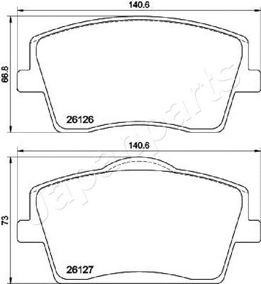 Brake Pad Set, disc brake (PA-0353AF)