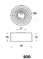 Tensioner, timing belt