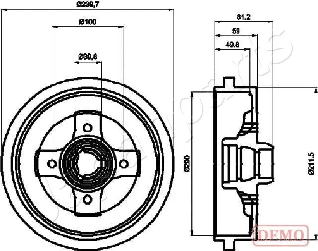 Brake Drum (TA-0909C)