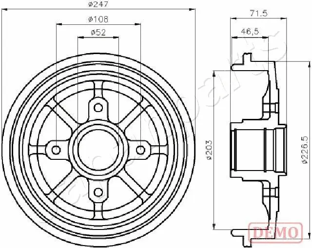 Brake Drum (TA-0610C)