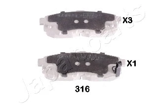 Brake Pad Set, disc brake (PP-316AF)