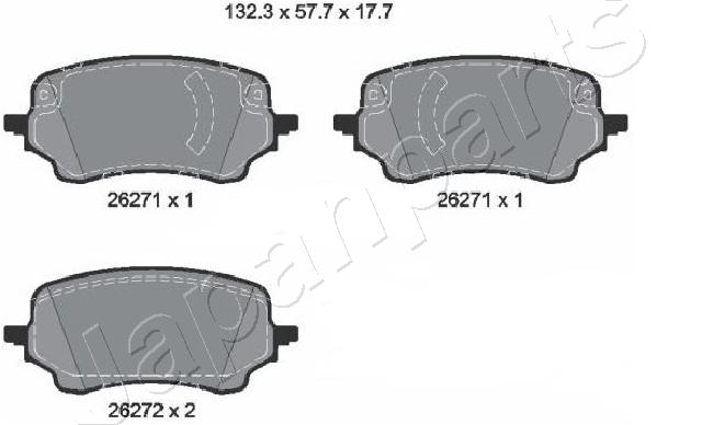 Brake Pad Set, disc brake (PA-0308AF)