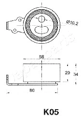Tensioner, timing belt