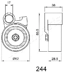 Tensioner, timing belt