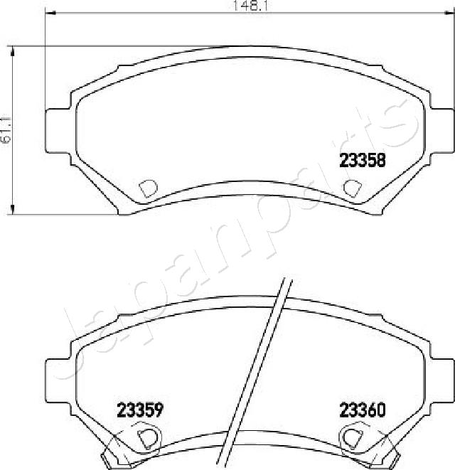 Brake Pad Set, disc brake (PA-W21AF)