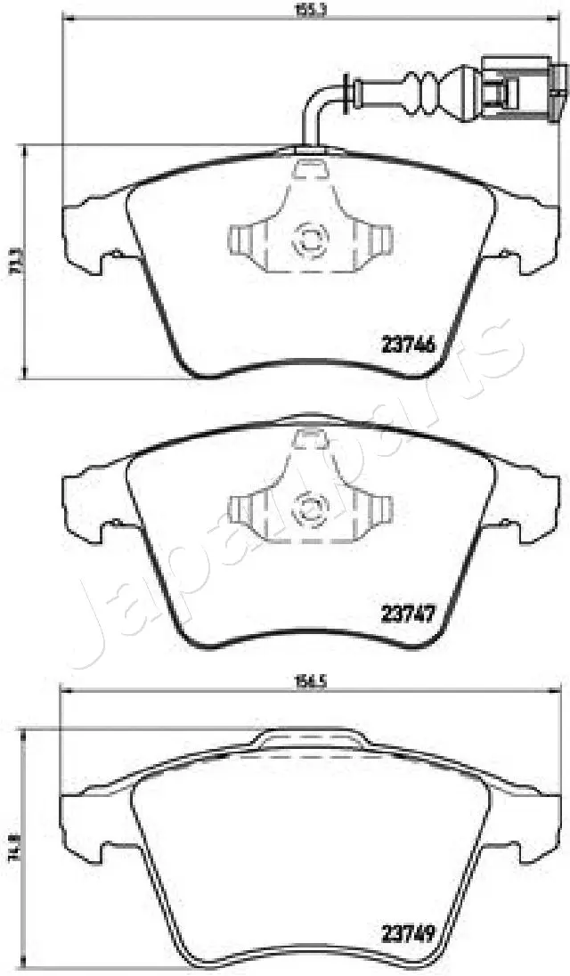 Brake Pad Set, disc brake (PA-0947AF)