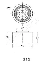 Tensioner, timing belt