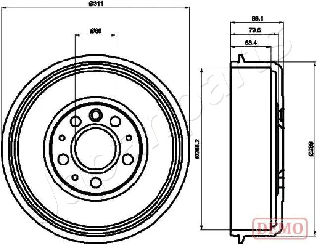 Brake Drum (TA-0914C)