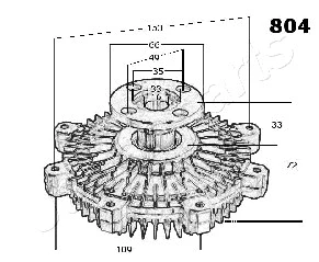 Clutch, radiator fan