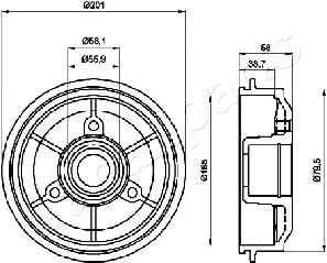 Brake Drum (TA-0607)