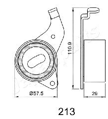 Tensioner, timing belt