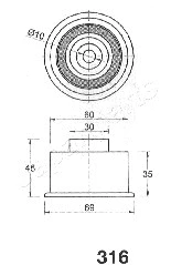 Tensioner, timing belt