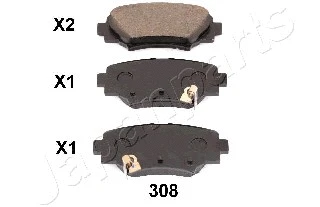 Brake Pad Set, disc brake (PP-308AF)