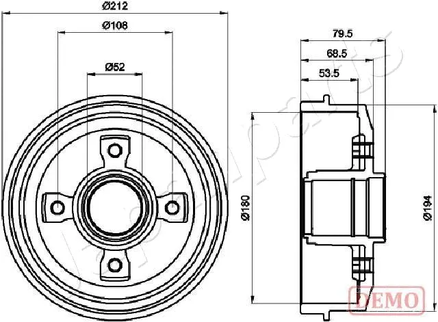 Brake Drum (TA-0612C)