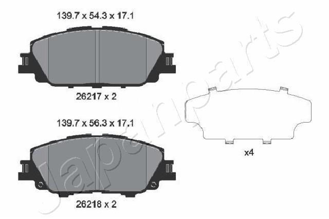 Brake Pad Set, disc brake (PA-2030AF)