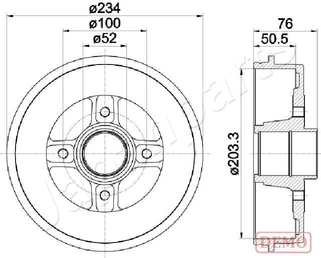 Brake Drum (TA-0704C)