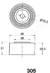 Tensioner, timing belt