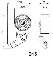 Tensioner, timing belt