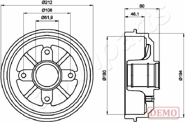 Brake Drum (TA-0608C)