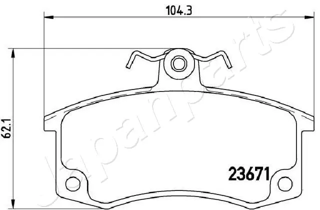 Brake Pad Set, disc brake (PA-046AF)