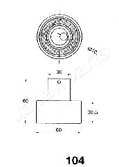 Tensioner, timing belt