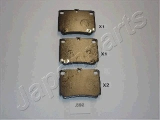 Brake Pad Set, disc brake (PP-592AF)