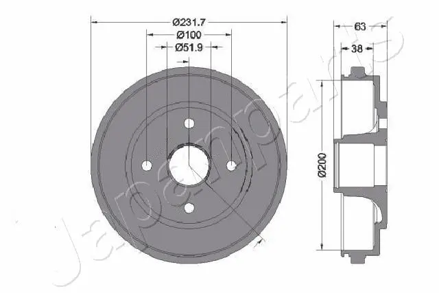 Brake Drum (TA-0401C)