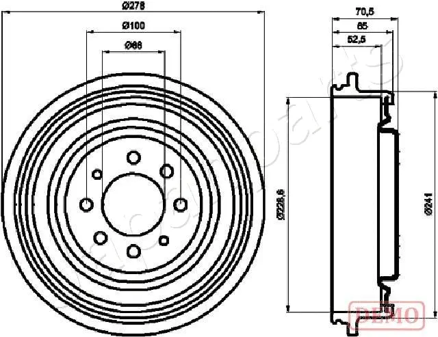 Brake Drum (TA-0703C)