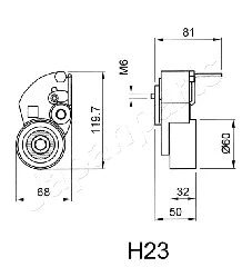 Tensioner, timing belt