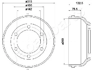 Brake Drum (TA-0318)