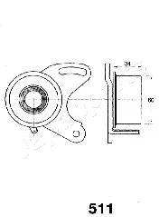 Tensioner, timing belt