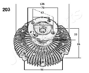 Clutch, radiator fan