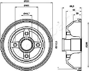 Brake Drum (TA-0408)