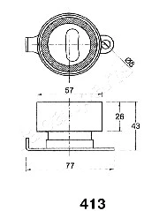 Tensioner, timing belt