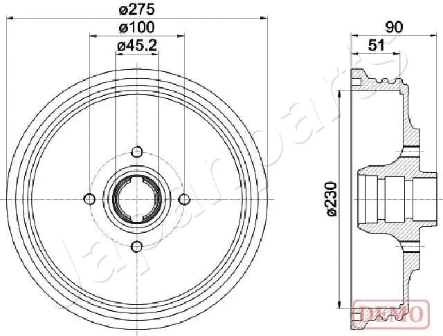 Brake Drum (TA-0908C)