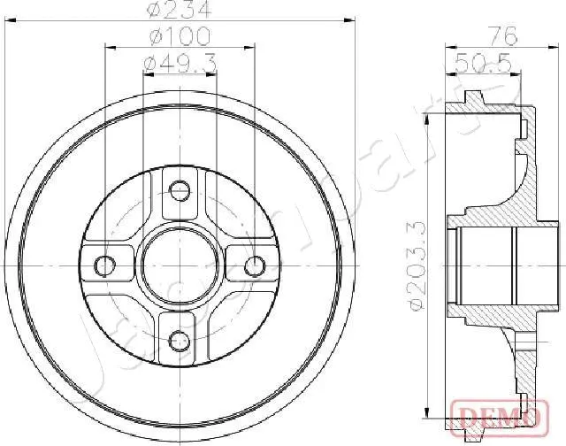 Brake Drum (TA-0710C)