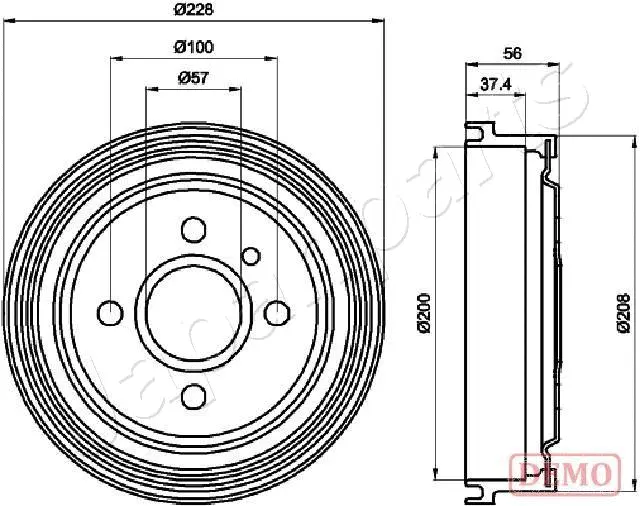 Brake Drum (TA-0403C)