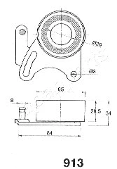 Tensioner, timing belt