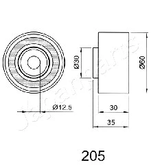 Tensioner, timing belt