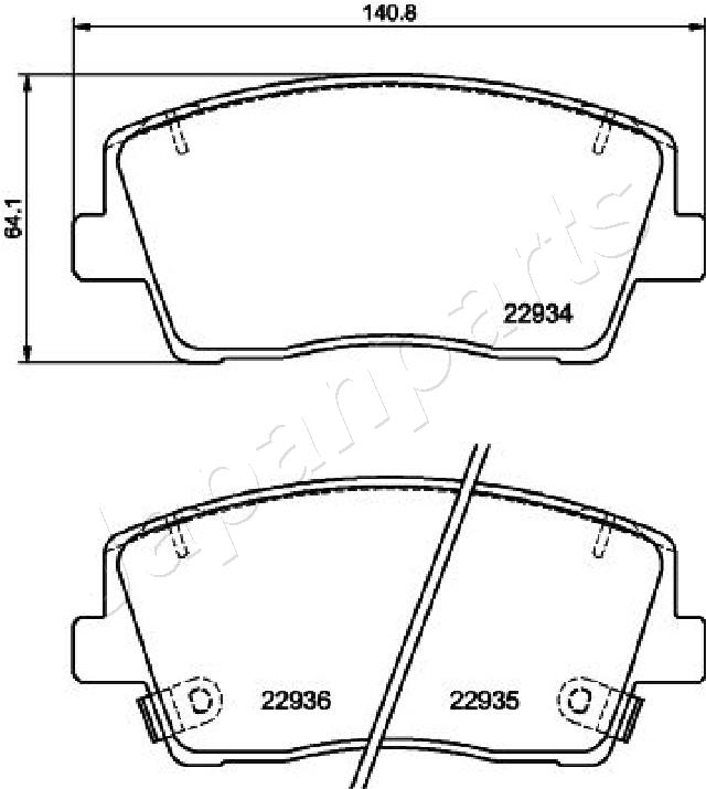 Brake Pad Set, disc brake (PA-K34AF)