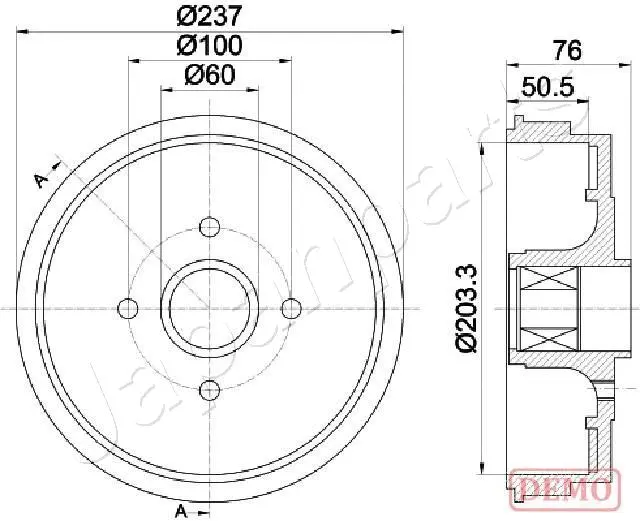 Brake Drum (TA-0700C)