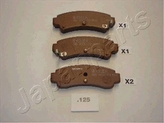 Brake Pad Set, disc brake (PP-125AF)