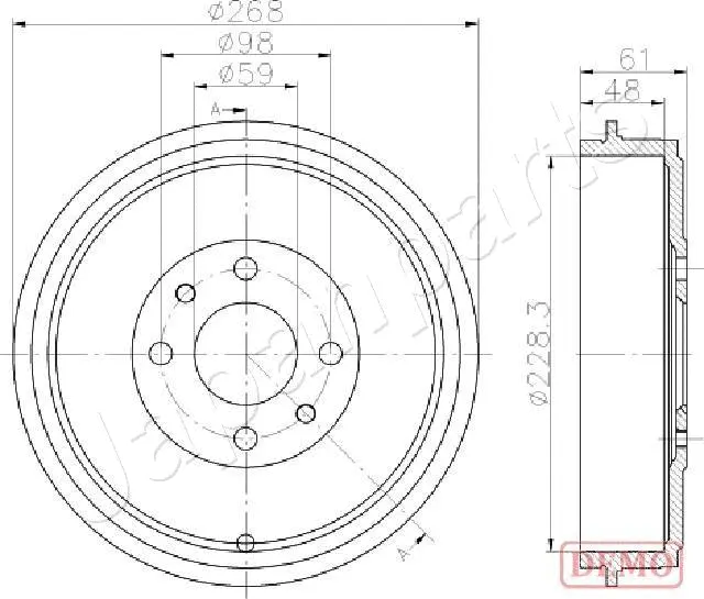 Brake Drum (TA-0613C)