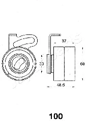 Tensioner, timing belt