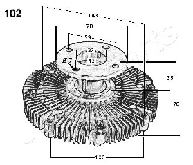 Clutch, radiator fan